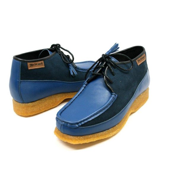 British Walkers Men's Knicks Navy Leather Suede